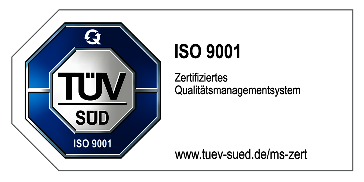Zertifizierung TÜV Süd ISO 9001